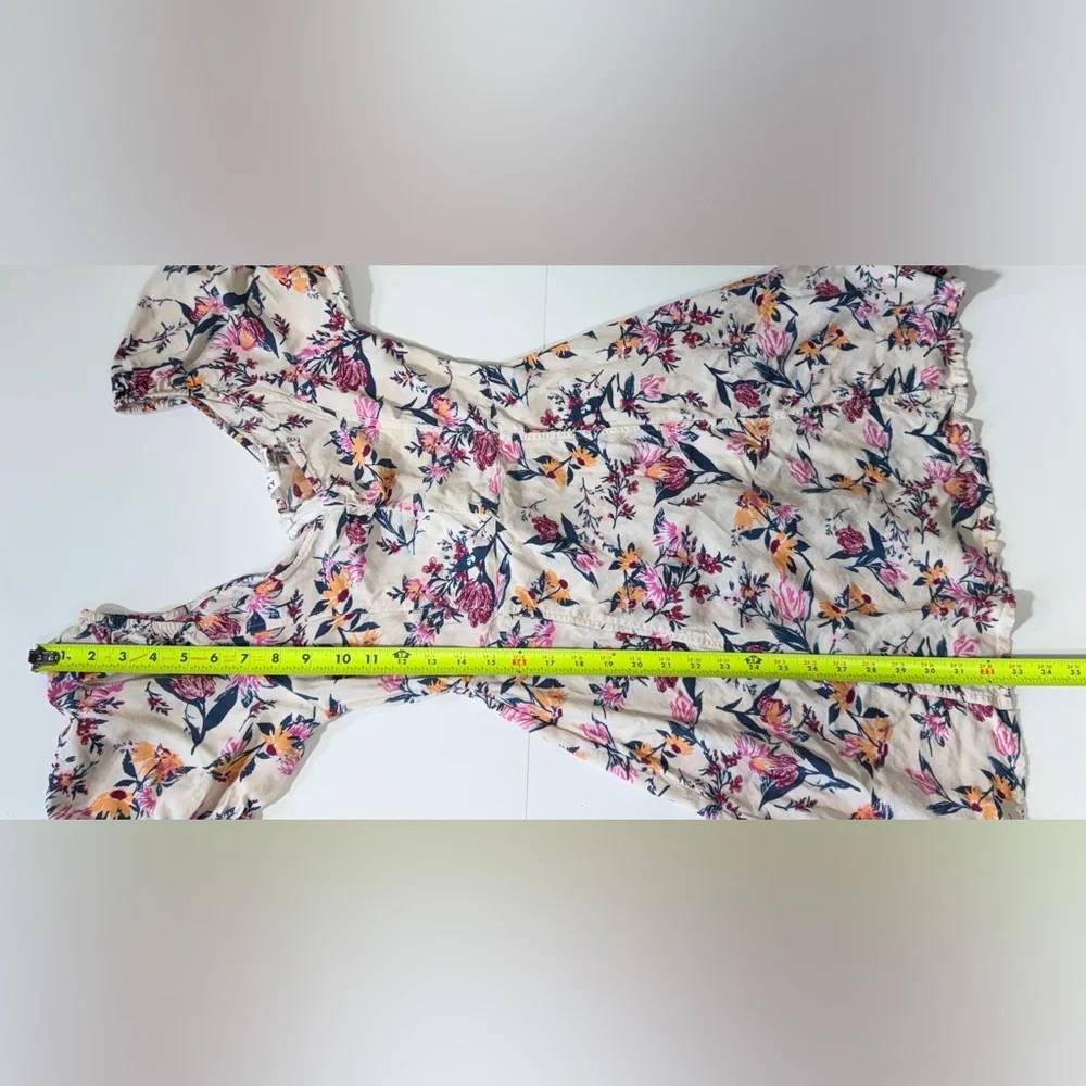ROXY Tropical Floral Shimmy Shake Mini Dress Short Sleeve Women’s M - Picture 7 of 10